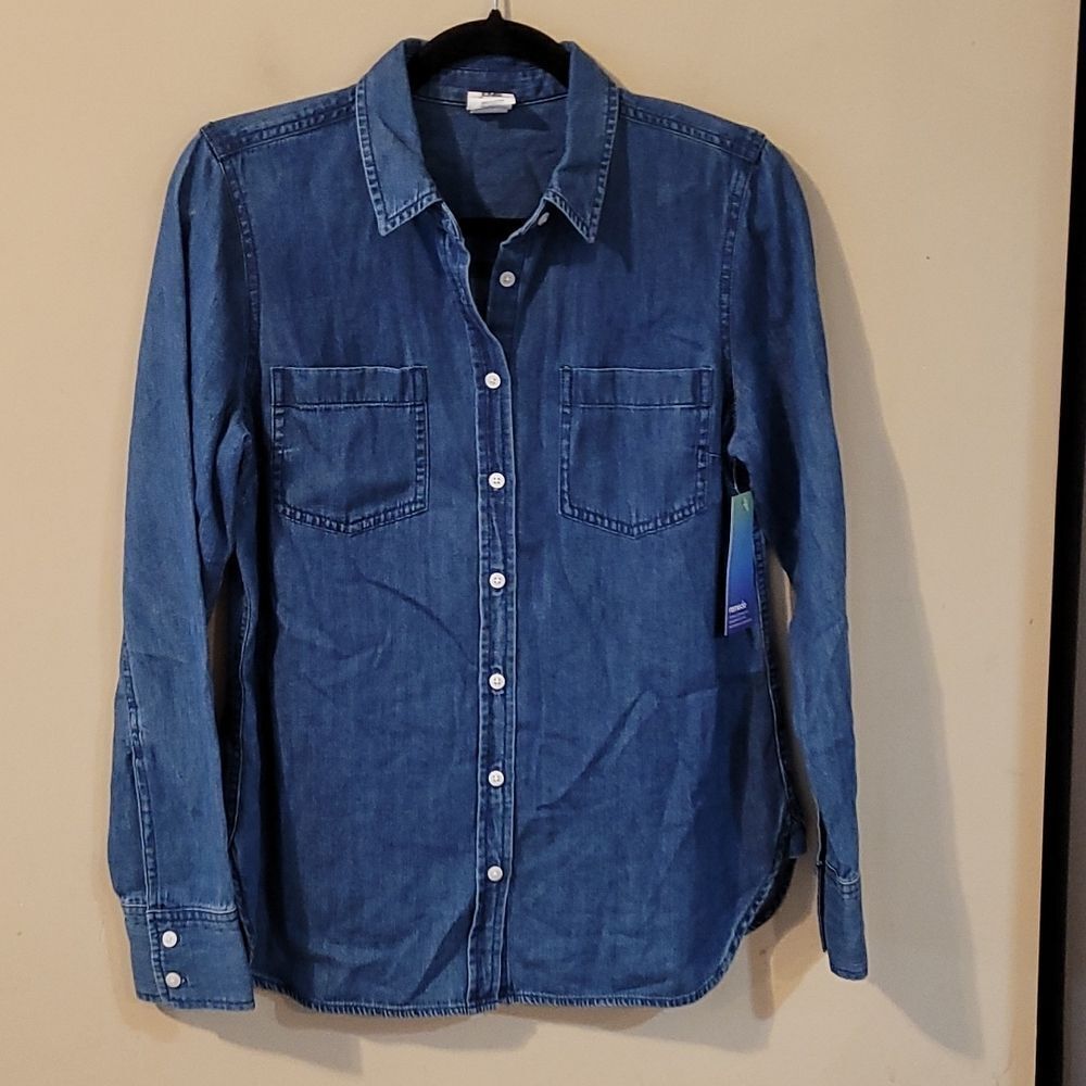 Cute remade jean top medium